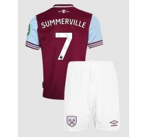 West Ham United Crysencio Summerville #7 Koszulka Podstawowa dzieci 2024-25 Krótki Rękaw (+ krótkie spodenki)